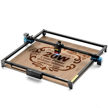 [EU Direct] TWO TREES TTS-20 MAX Laser Engraving Machine 20W High Power 600x600mm Large Area 500mm/s High Speed Offline Engraving for Wood Metal Leather Lightburn Compatible