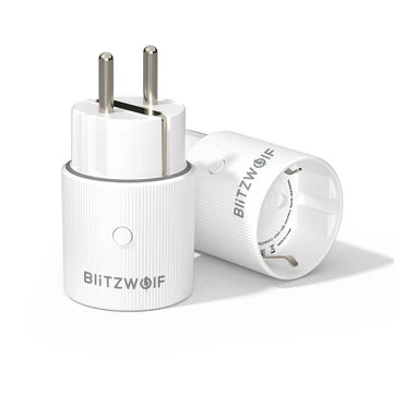BlitzWolf® BW-SHP16 16A 3500W WiFi Smart Plug Socket with RGB Lighting Energy Monitoring Power Failure Memory App & Voice Control Family Sharing Timer Function Works With Amazon Alexa Google Home