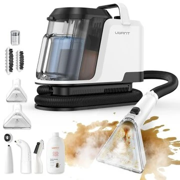 [EU Direct]UWANT Y100 Portable Steam Carpet Cleaner, 18Kpa Strong Suction, Dual 1.2L Water Tank, Self Cleaning System, 3 Cleaning Modes, for Home & Car