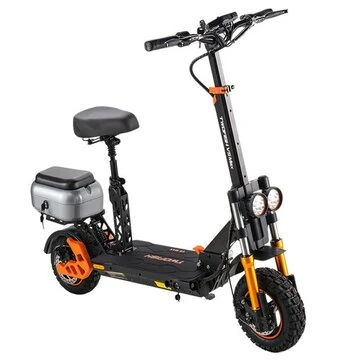 [EU Direct] TWOFISH V5 MAX Electric Scooter with Seat and Rear Trunk 48V 18Ah Battery 800W Motor Recommended Top Speed 25KM/H 11inch&10inch Tires 30-45KM Max Mileage 120KG Max Load Folding E-Scooter