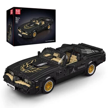 Mould King 10029 1 /16 Scale The MOC Firebird Building Block Assembly 70s Convertible Vintage Car Model Brick Set 1557PCS Kids Christmas Gift