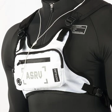 Men's Tactical Chest Bag Outdoor Gym Vest Reflective Safety Waterproof Cycling Pack Multi-function Male Phone Case Casual Sports Bag