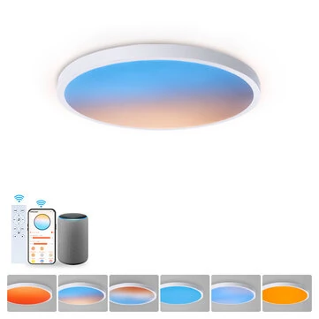 [EU Direct] Elfeland 50W Smart WiFi LED Ceiling Light 1800K~16700K Color Temperature RA≥97 IP40 Works with Tuya Smart Google Assistant Alexa