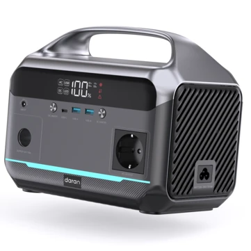 DaranEner NEO300L Portable Power Station 350W 288Wh LiFePO4 Pure Sine Wave Solar Generator Fast Charging Solar Generator for Camping Home Backup RV Emergency