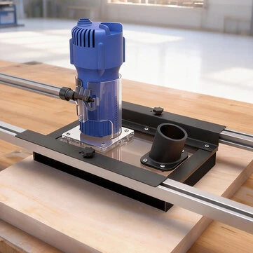 ENJOYWOOD Dust Collection Shroud for Slab Flattening Router Sled Captures 90% Wood Particles Dust Extraction Guard for Most Woodworking Trimming Routers