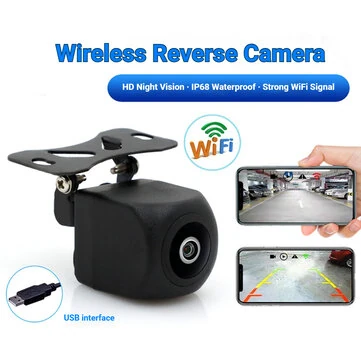Samaeye AI WiFi Wireless Car Infrared Night Vision Reverse Cameras AHD720P License Plate Lens IP68 Waterproof Wide Angle