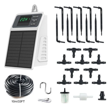 SOP17 Upgraded Solar Drip Irrigation System Automatic Watering Plants Supplies for Home and Garden Balcony Greenhouse Hanging Plants
