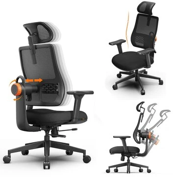 NEWTRAL MAGICH003 High Back Ergonomic Chair Auto-Following Backrest Adjustable Headrest Seat Depth Adaptive Lower Back Support 100-300 lbs Height Capacity