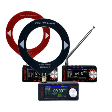 AMNVOLT V3S SI4732 DSP Radio Receiver with HiZ Full Band 1.9 Inch IPS Screen Supports SSB USB LSB AM FM Modes Built-in Headphone Amp Portable Open Source Upgradable Firmware
