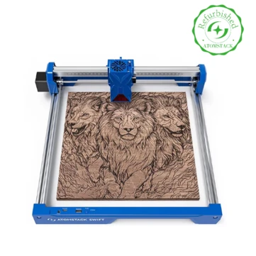[EU Direct]Refurbished ATOMSTACK Swift 12W Portable Laser Engraver 300x300mm 10000mm/min DIY Laser Cut Engraving Machine for Wood and Metal Dark Acrylic Glass Metal