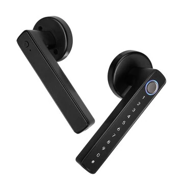 MOES ZAL21 Bluetooth/Zigbe Smart Door Lock 5-In-1 Unlock High-Accuracy Biometric Bluetooth Fingerprint Tuya APP Control Electric Handle Lock for Home Office Security