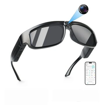 AI Smart Camera Glasses 8MP 1080P HD 156 Languages AI Translation Voice Assistant Touch Control UV400 Eye Protection Long battery Bluetooth Sports Camera for Safety Recording