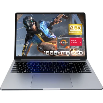 Ninkear A15 Pro Laptop 120Hz 2.5K 16 Inch AMD Ryzen 5 5500U 16GB DDR4 1TB SSD Windows 11 54.72Wh Battery WIFI 6 Fingerprint Unlocking Backlit Keyboard Narrow Bezel Notebook