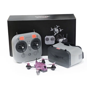 EMAX Tinyhawk Lite Adventure Analog 1S ELRS Outdoor RC FPV Racing Drone RTF with E8 Transmitter Remote Controller Transporter II Goggles for Beginners