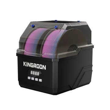 KINGROON Filament Dryer KR02 Dry Box 2KG PLA PETG ABS TPU Filaments Drying 24 Hours 360 Hot-Air Heating Dual-Spool New Black for 3D Printing
