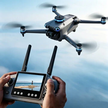 LSRC GT60 GPS 5G WiFi FPV with 4.3inch LCD Screen Controller 720P HD Dual Camera Servo Gimbal 360° Obstacle Avoidance One-Key Airdrop Brushless 245g Foldable RC Drone Quadcopter RTF