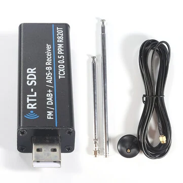 RTL SDR Receiver USB Tuner with RTL2832U+R820T2 Chipset Extensive Operating Frequency 100KHz to 1766MHz Multiple Receiver Modes High Dynamic Range Independent Antenna Inputs for Enhanced Signal Reception