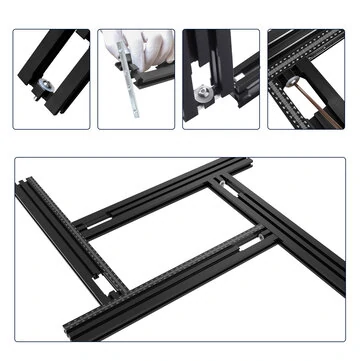 ENJOYWOOD Trimming Machine Guide Rails 400mm-800mm Adjustable Backing Auxiliary Guide Bracket Aluminum Alloy Milling Groove Engraving Guide Rail
