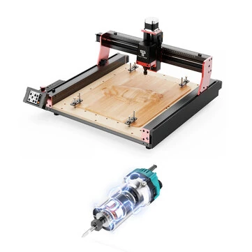 [EU/BR Direct]TWO TREES TTC450 Pro CNC Laser Engraver 460x460mm Working Area Rounter Machine + 30000RPM 800W High Power Motor Woodworking Router Trimmer Set
