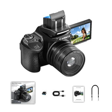 DC207 4K Digital SLR Camera 16MP 28X Zoom Dual Screen Waist Level Viewfinder Vlogging Camera Auto Focus 4800mAh Battery Photography