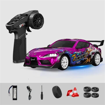 Hstar D24-01Q1- D24-01S7 RTR 1/24 2.4G 4WD Drift RC Car Gyro Mini Full Proportional LED Light Remote Control High-Speed Motor On-Road Racing Vehicle Model Boys Gifts Toys