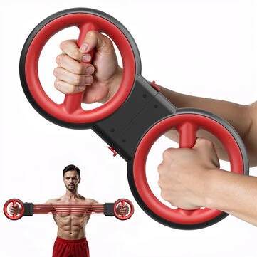 [EU Direct] Akluer RL-2000A 3-in-1 Rotator Burn Machine & Chest Expander, 360° Rotating Arm Strength Trainer with 5 Detachable Resistance Bands (Max 50lbs), Infinitely Adjustable Resistance Upper Body Exerciser