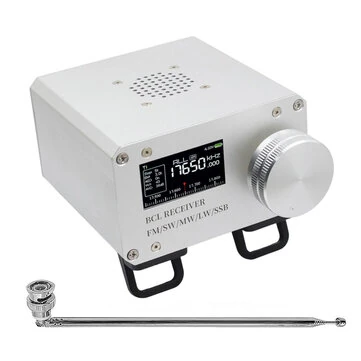 Si4732 Full Band Radio Receiver FM LW MW SW SSB Aluminum Alloy BCL High-Performance WiFi BNC Connector Digital Decoding Longwave Shortwave High Fidelity Sound Speaker