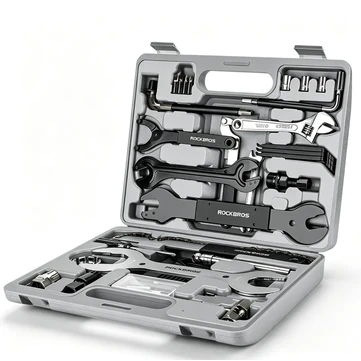 ROCKBROS 22 in 1 Bicycle Repair Tool Kit 2880G Steel Alloy Portable Storage Case For Bike Maintenance Tuning Chain Tire Gear Repair Set