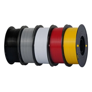 KINGROON PETG 3D Printer Filament 1.75mm Multicolor 5kg Black/White/Grey/Red/Yellow High Strength Easy to Print Eco-Friendly No Bubbles Smooth Printing High Precision