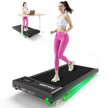 [EU Direct] Akluer P03-B Brushless Walking Pad with 6% Incline, 2.5HP Flat Under Desk Treadmill for Home Gym, 1-6km/h Compact Space-Saving Running Machine, 150kg Heavy Duty