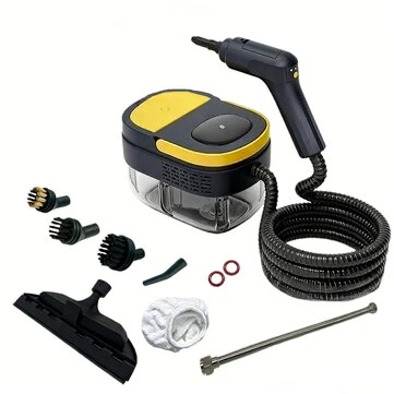 [EU Direct] NovuLife 220V Portable High-Temperature Steam Cleaner 1600ml Water Tank 3BAR High Pressure Multi Surface Steam Cleaning Machine for Home Kitchen
