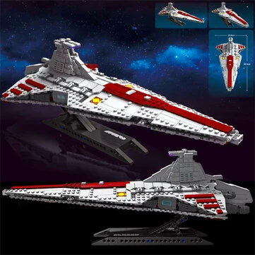 Jiestar 67106 MOC Venator Attack Space Ship / 67109 67109 TIE Bomber Cruiser Fighter Destroyer Building Blocks for Boys Kids Toys