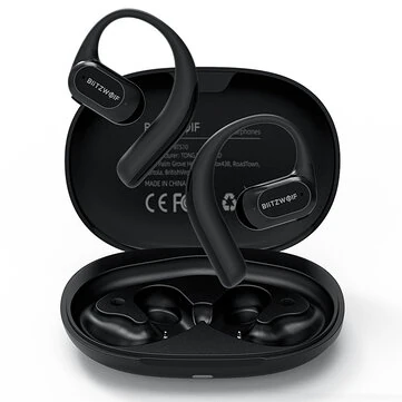 BlitzWolf® BW-BTS10 OWS bluetooth Earbuds Bone Conduction Earphone IPX8 Waterproof Low Latency Game Open Ear Earhooks Sports Headphones with Mic