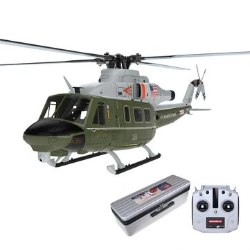 Goosky Grey+Green Legend E2 GPS 2.4G 6CH UH-1Y TOF Altitude Hold Dual Brushless Direct Drive Motor 1:35 Scale RC Helicopter BNF / RTF with GTS Flight Control System Carrying Case