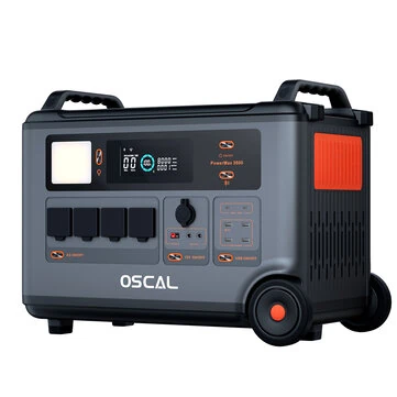Blackview OSCAL PowerMax 6000 PM6000 Rugged Power Station with PM400 400W Foldable Solar Panel Set 3600Wh to 57600Wh LiFePO4 Battery Pack Power Station with 14 Outlets 5 LED Light Modes Morse Code Roller Power Backup for Emergency Communication Camping