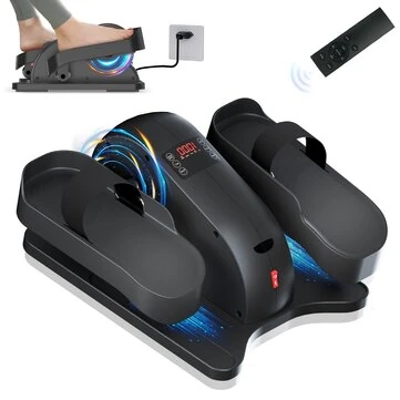 Bominfit Cross Trainer for Home Mini Electric Elliptical Trainer With Remote Control Display 12 Speeds Pedal Exerciser Motorised Leg Trainer For Seniors And Adults