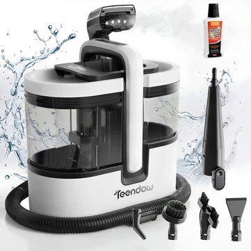 [EU Direct] Teendow C7 Max Multifunctional Steam Cleaner, 1800W / 16kPa Strong Suction, 1600ML Clean Water Tank, 1500ML Dirty Water Tank, 4 In 1 Wet Dry Vacuum Carpet Upholstery Cleaner