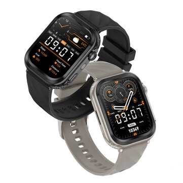 BlitzWolf BW-AT8 2.01-inch HD Screen 1000mAh Massive Battery Built-in LED Flashlight bluetooth Call Heart Rate Blood Oxygen Monitor Sleep Monitoring Multi-sport Modes 1ATM Waterproof Smart Watch