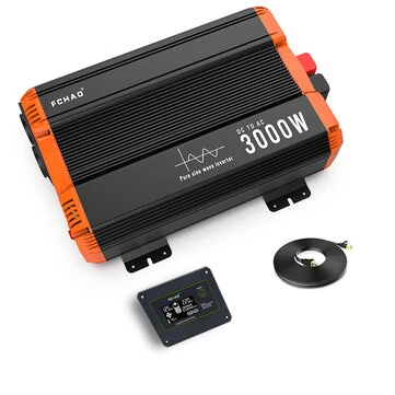 [EU Direct] FCHAO DC 12V/24V/48V To AC 230V Pure Sine Wave Inverter 3000W(Peak Power 6000 Watt) Solar Power Inverter Car Inverter With 2 AC Socket LCD Display EU Socket