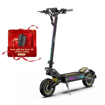 [EU Direct] OOTD T10 Pro Electric Scooter 52V 23.4Ah Battery 1300W*2 Dual Motors Recommended Top Speed 25KM/H 11inch Tires 80KM Max Range 150KG Max Load Folding E-Scooter