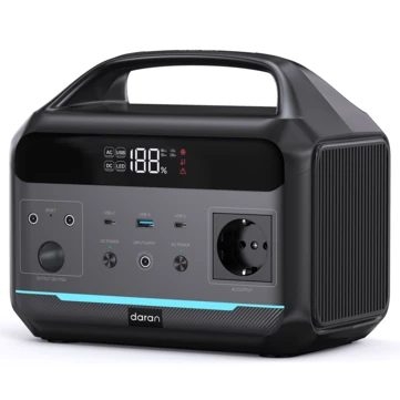 [EU Direct] DaranEner NEOS Portable Power Station 600W 288Wh LiFePO4 Pure Sine Wave Solar Generator Fast Charging Solar Generator for Camping Home Backup RV Emergency