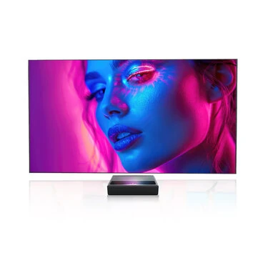 BlitzWolf® BW-VS3 Ultra 120-Inch Black Series ALR/CLR Ultra Short Throw Projector Screen 8K UHD Anti-Light Reflection Ultra Narrow Frame High Brightness Compatible for All Formovie Fengmi Awol Xiaomi Jmgo Hisense UST Projector Beamer