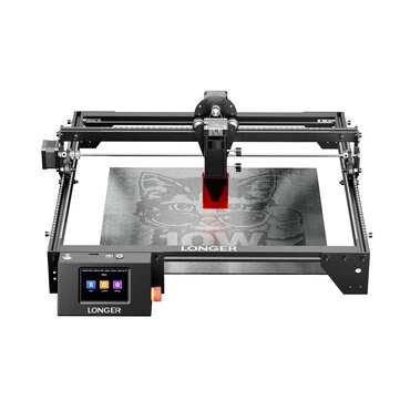 [EU/US/UK Direct] LONGER RAY5 10W Laser Engraver Newly Upgraded Version 24000mm/min Engraving Speed 0.06x0.06mm Laser Spot 3.5 inch Touch Screen 400x400mm Working Area Offline Carving 32-Bit Chipset WiFi Connection Support AI Lightburn