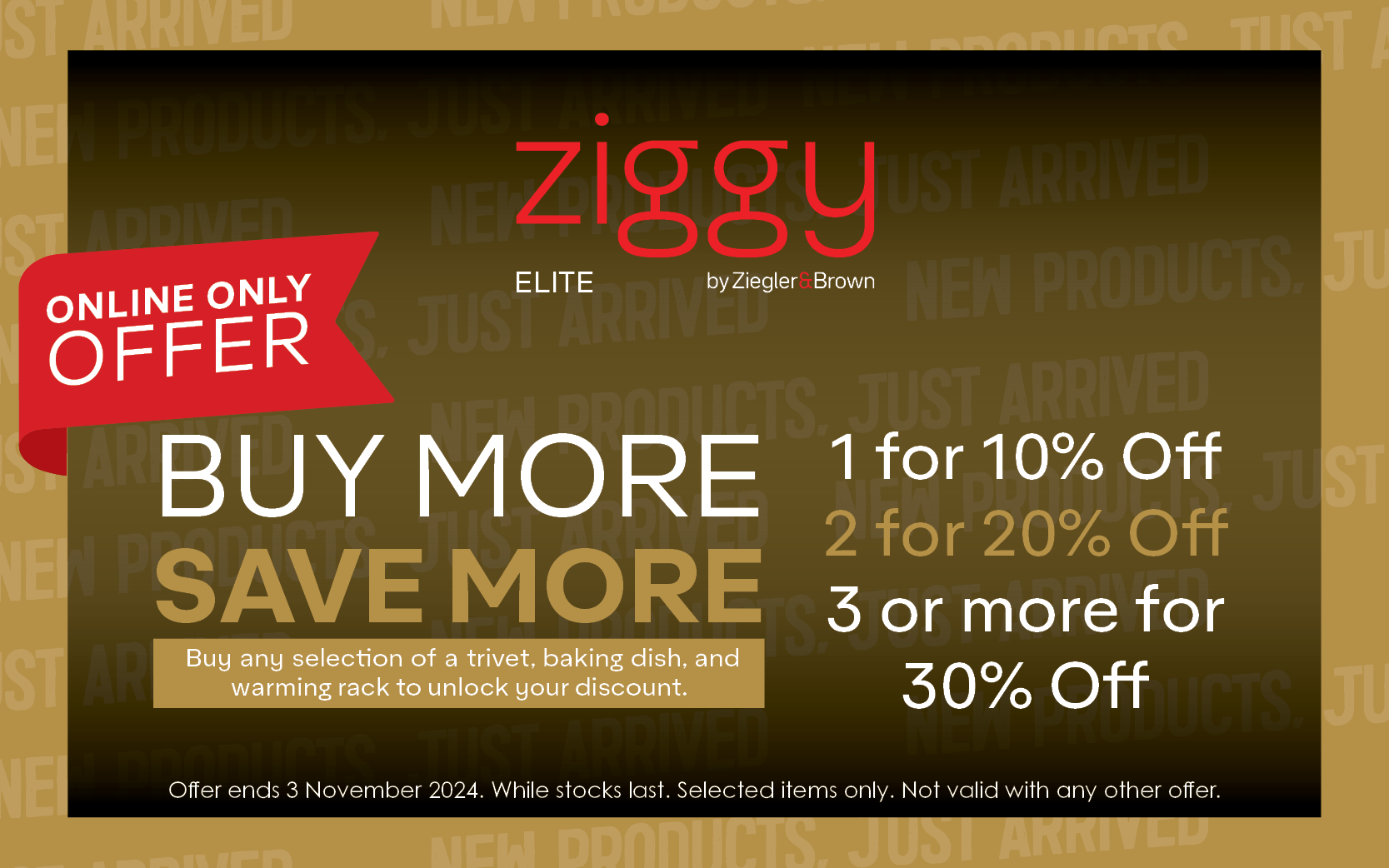 Ziggy Elite Baking Dish | Suits Ziggy Elite 2 & 3 Burner