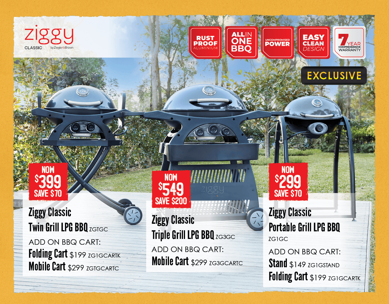 Save Up To $200 Ziggy Classic BBQs