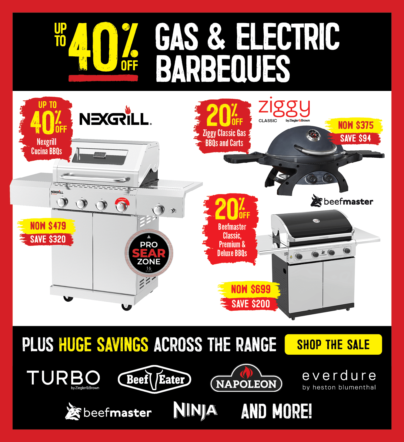 Up To 40% Off Gas & Electric BBQs