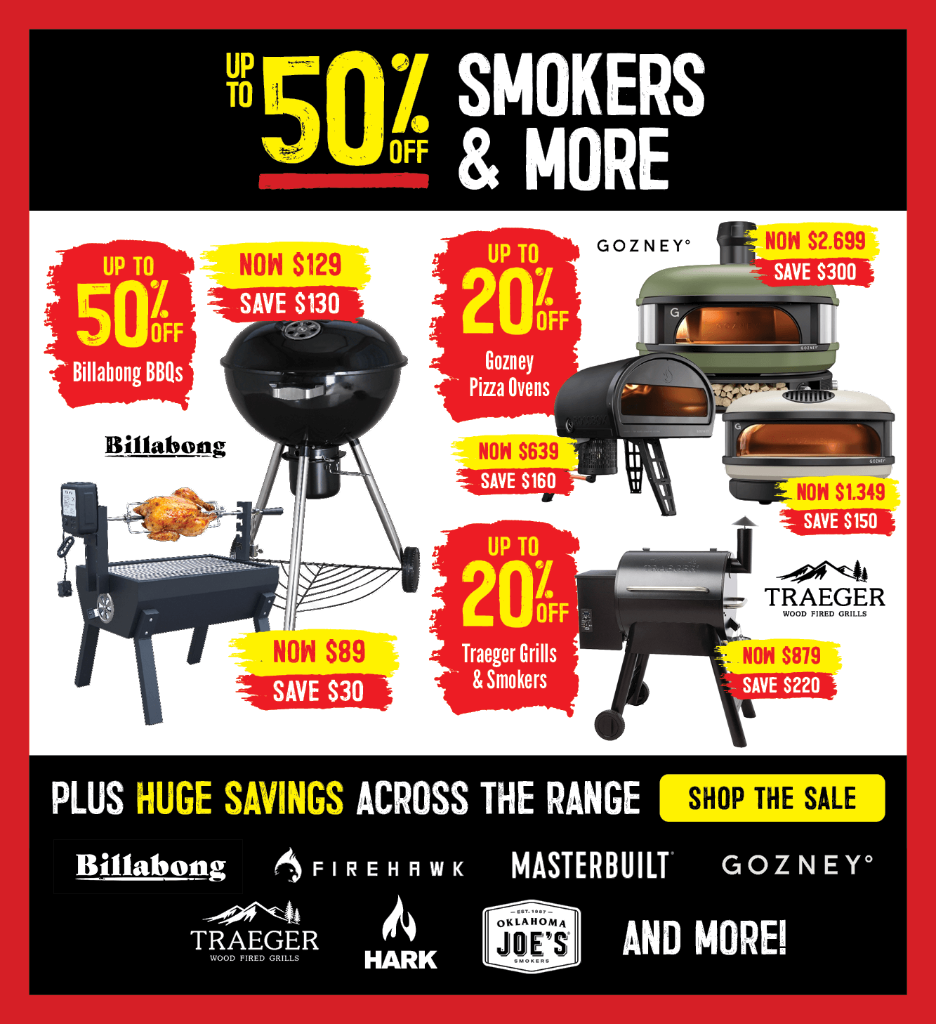 Up To 50% Off Smokers & More