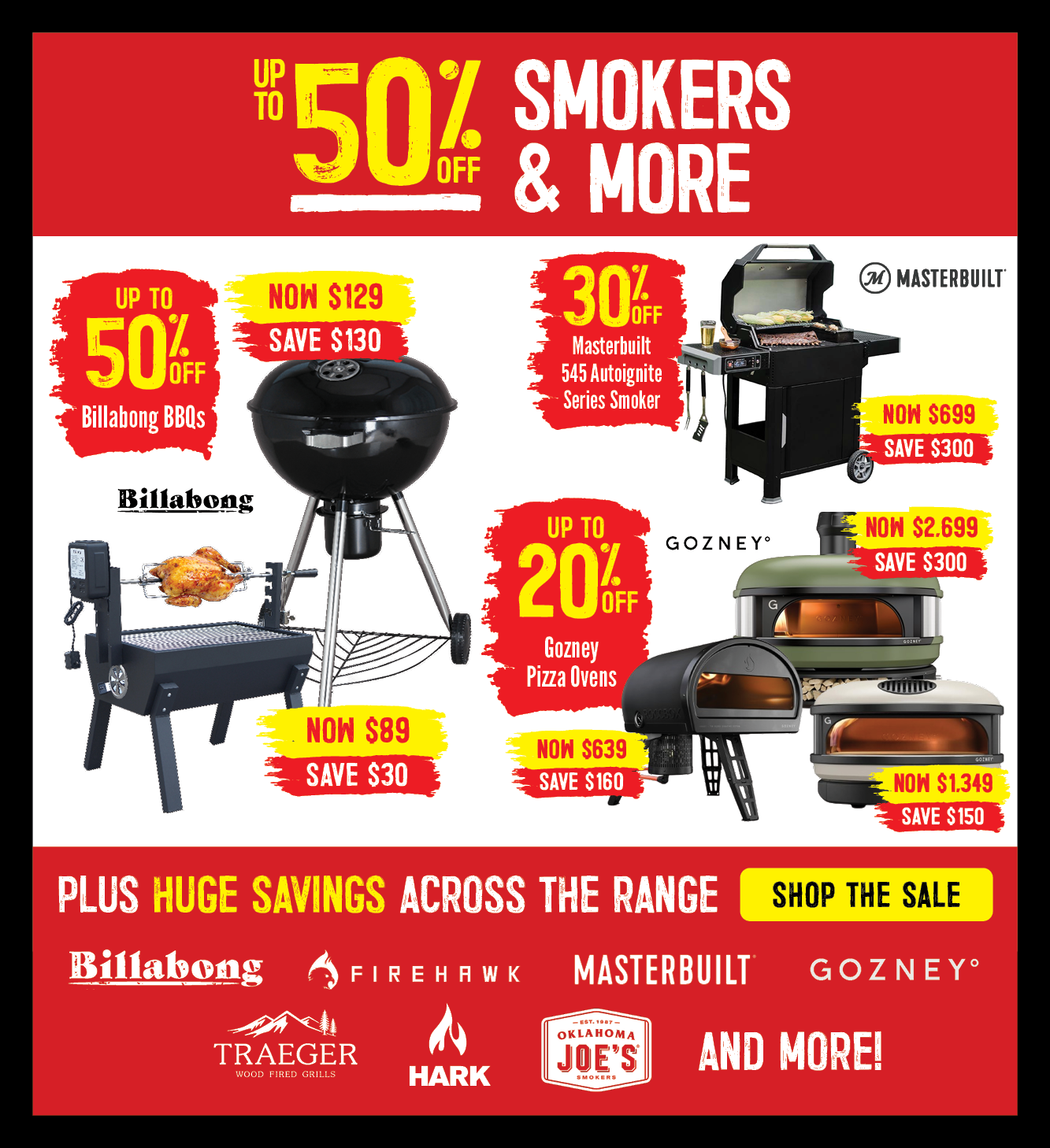 Up To 50% Off Smokers & More