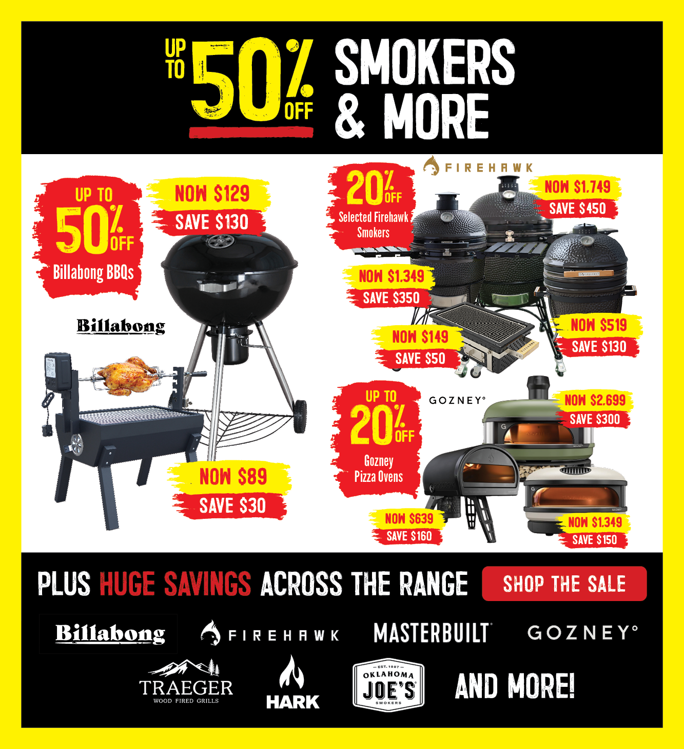 Up To 50% Off Smokers & More