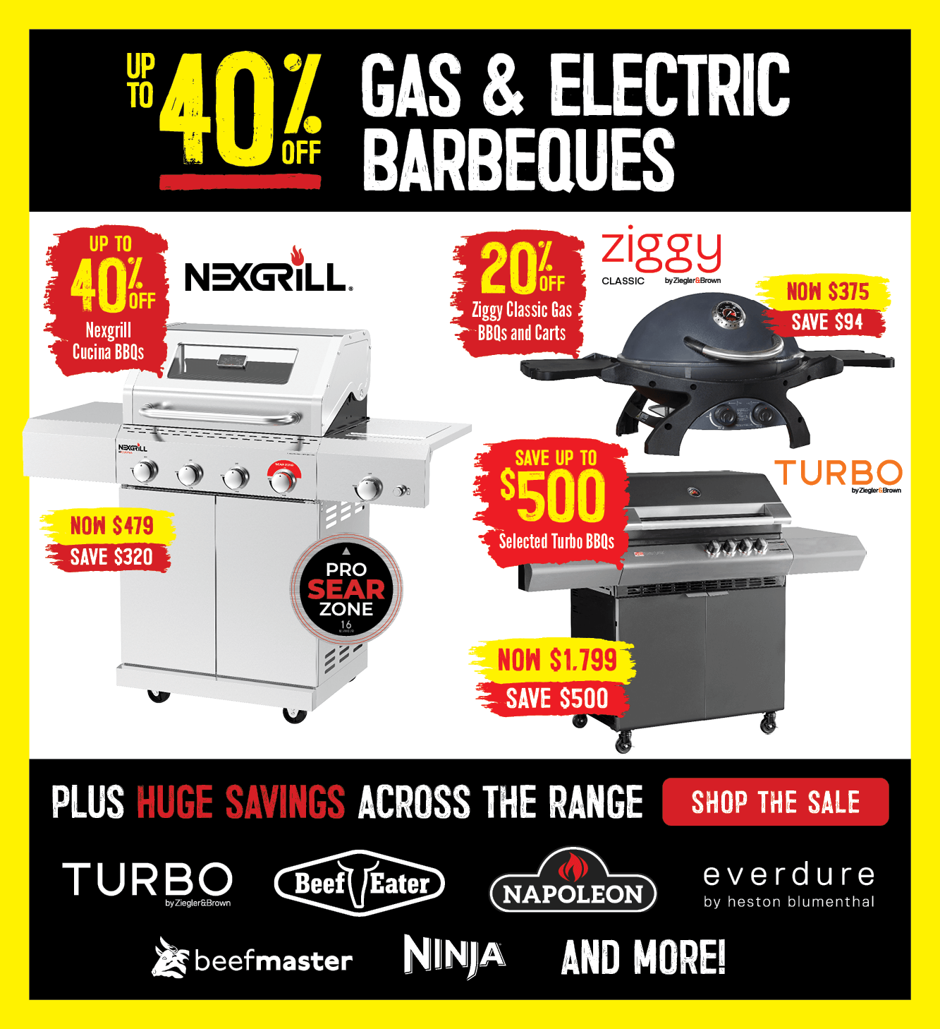 Up To 40% Off Gas & Electric BBQs